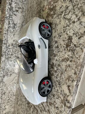 Rainbow High White Convertible Toy Car with Red Brake Accents Like new